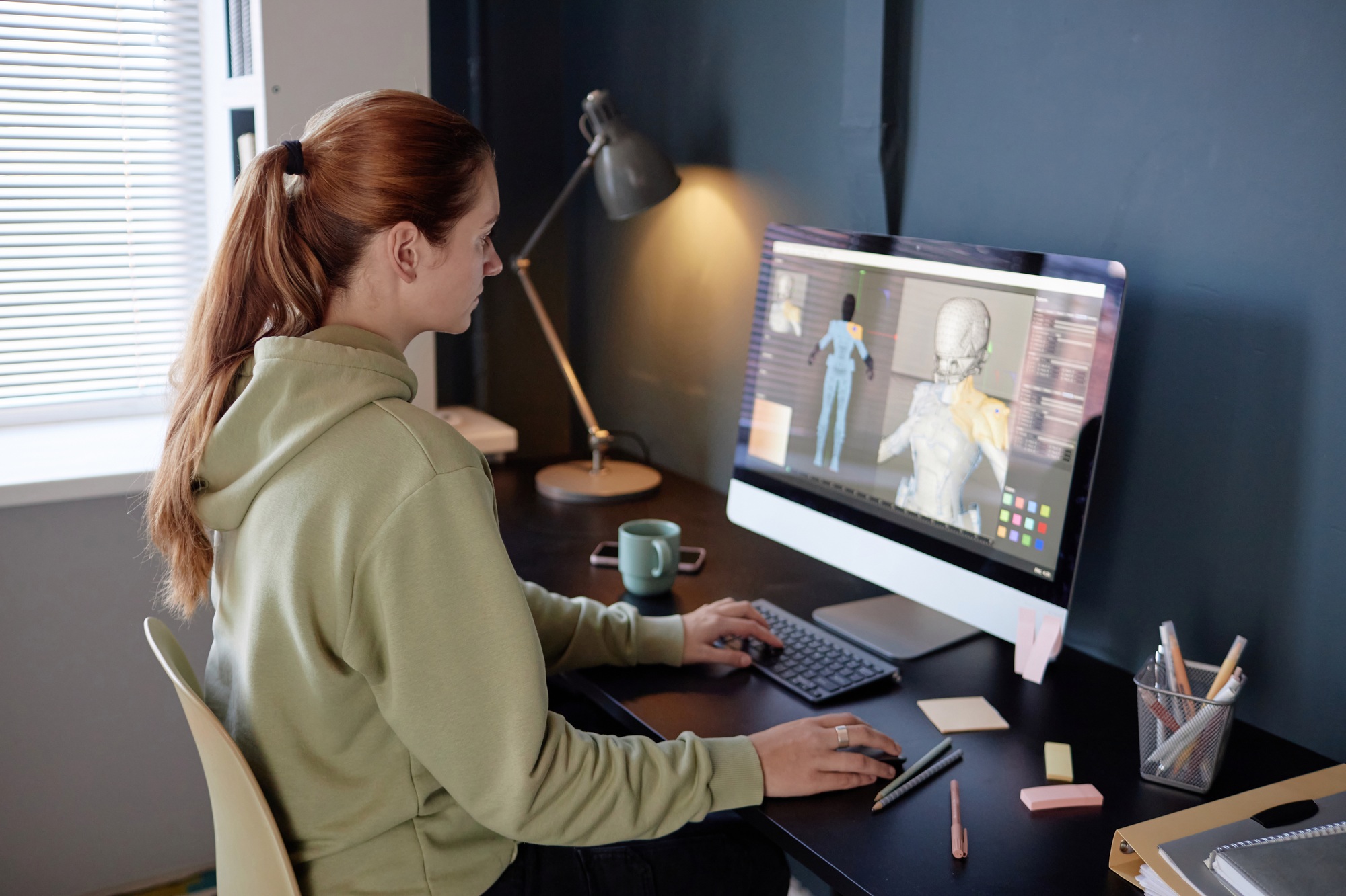 Creating 3D Animation Using Digital Tablet at Workspace Creating 3D Animation Using Digital Tablet at Workspace